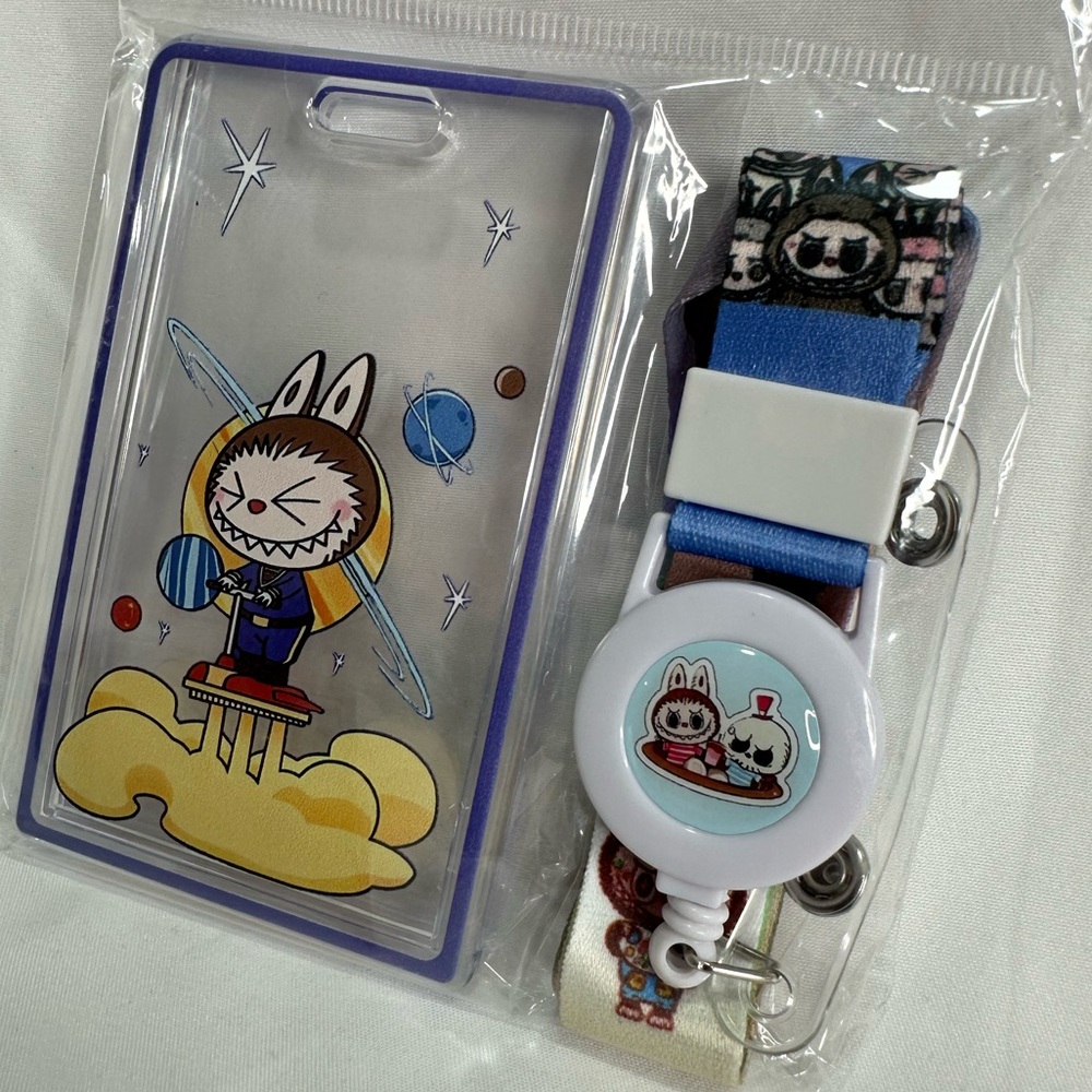 Labubu The Monsters Blast Off Badge Holder & ID Lanyards - Picture 2 of 3